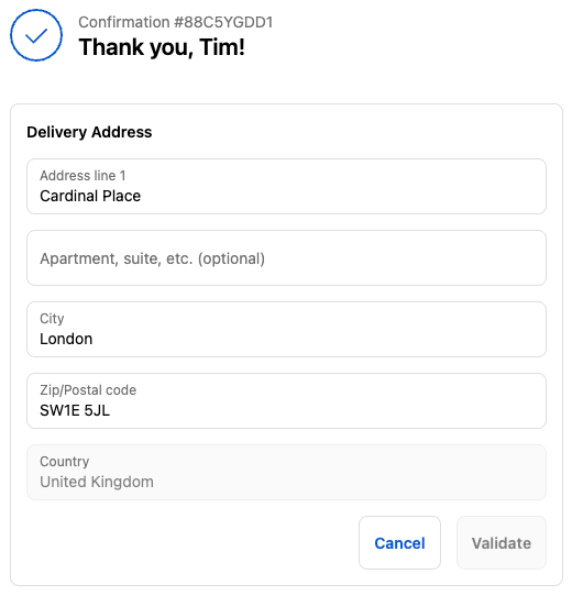 Edit address manually